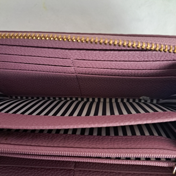 Kate Spade Pebbled Leather Wallet in Purple - Picture 8 of 13